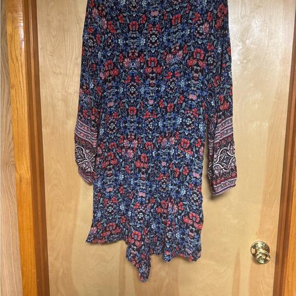 American Eagle Outfitters Blue and Orange Ruffled Tiered Jumpsuit - Picture 2 of 5